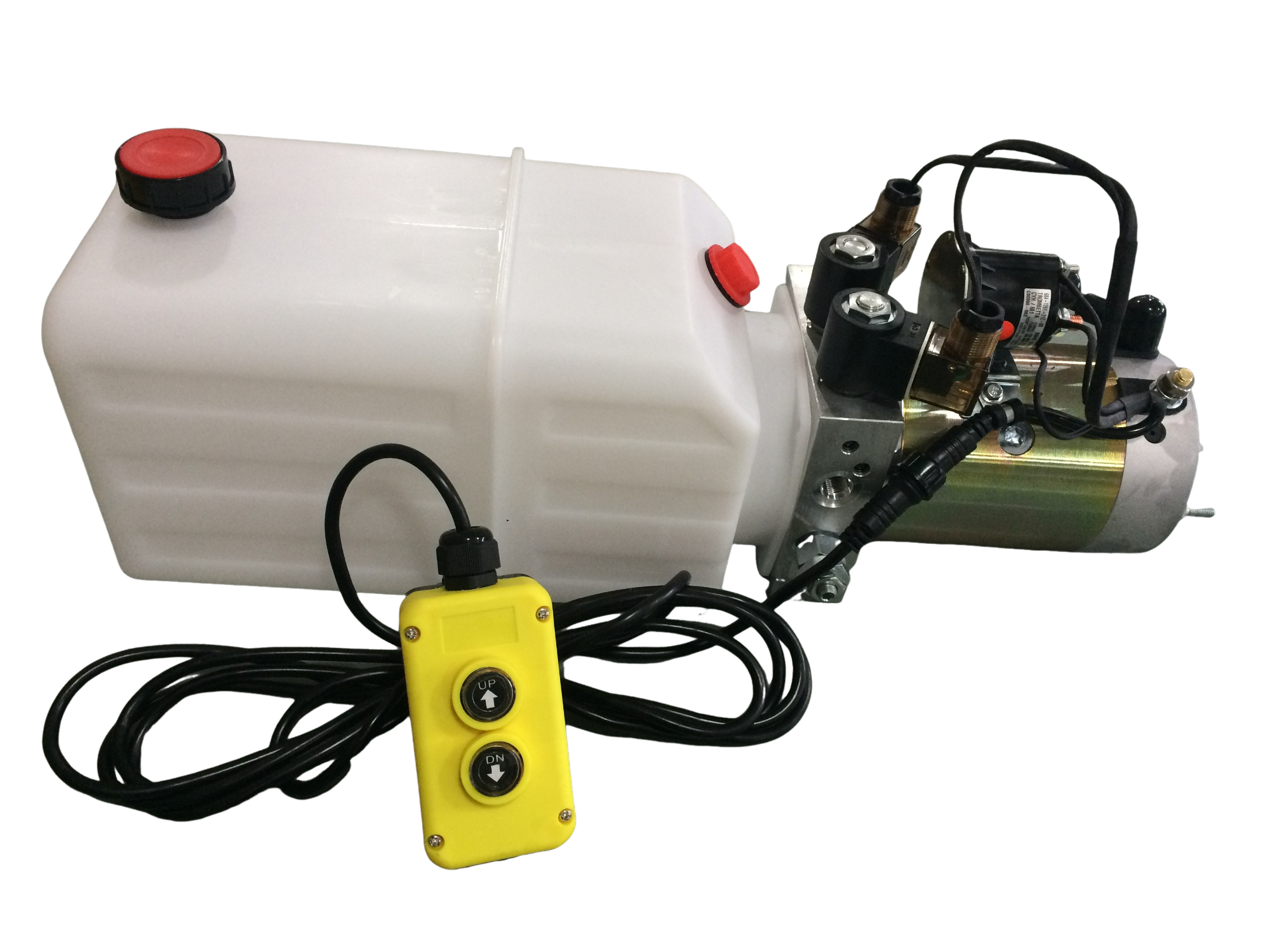 High Performance  Dump Trailer Micro Hydraulic Power Packs With 8L Plastic Oil Tank